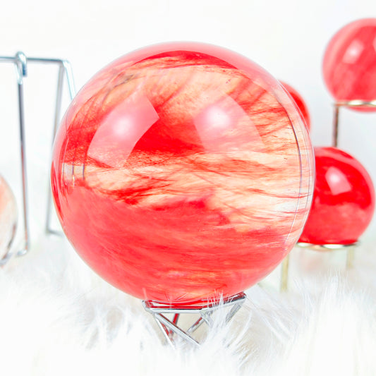 Cherry Quartz Sphere