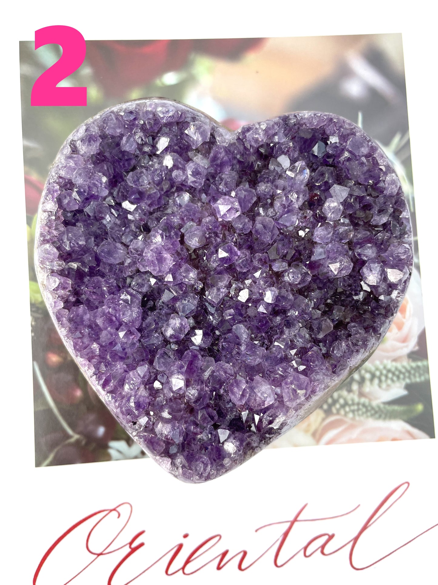 Amethyst Cluster Heart