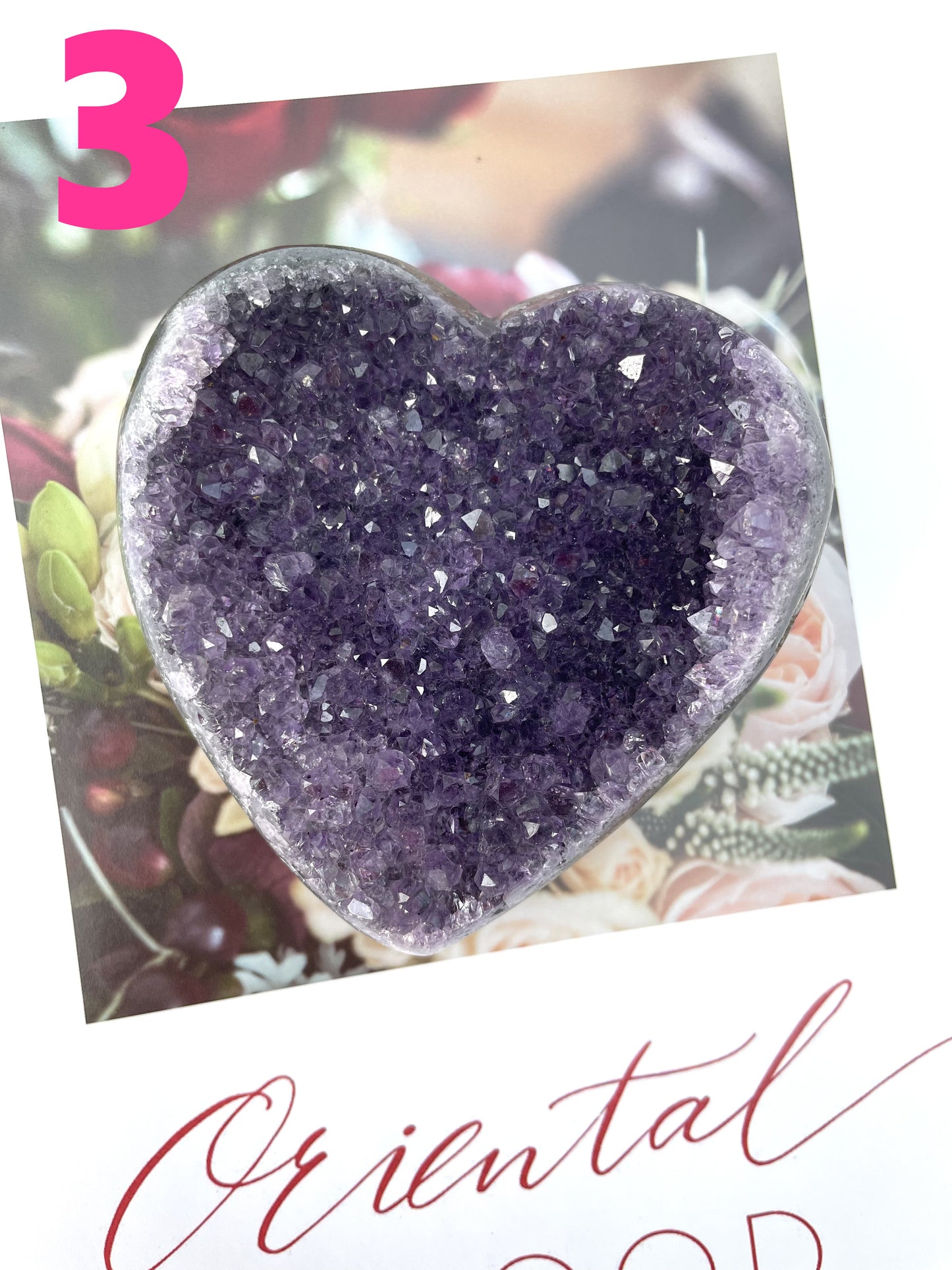 Amethyst Cluster Heart