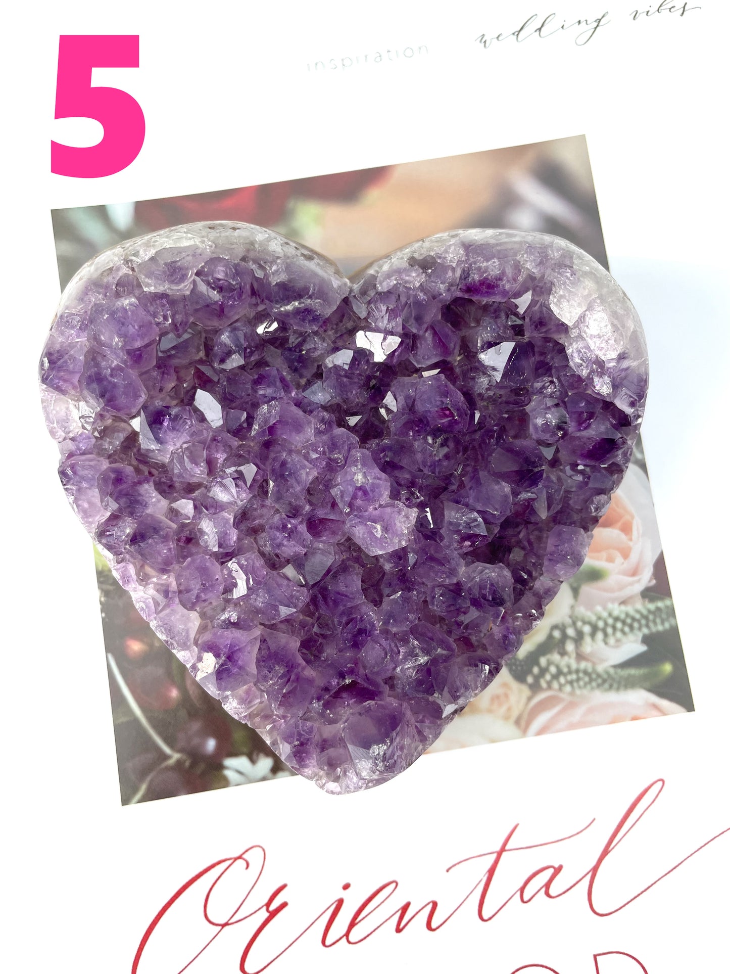 Amethyst Cluster Heart