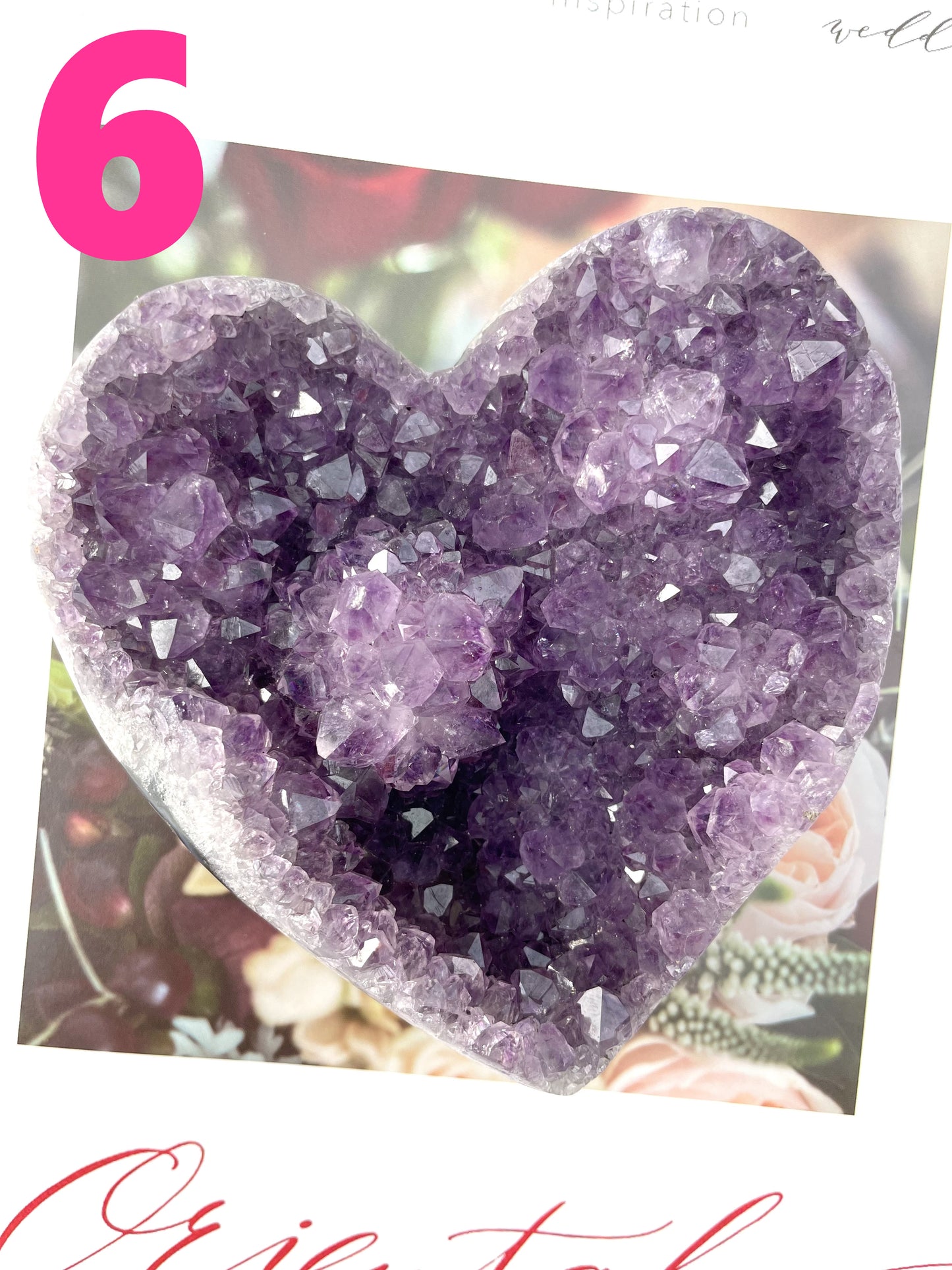 Amethyst Cluster Heart