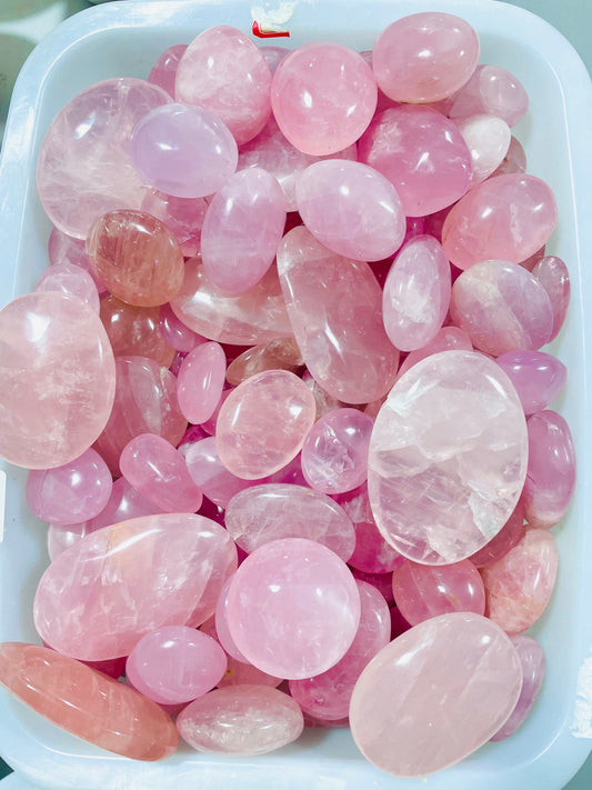 Rose quartz palm