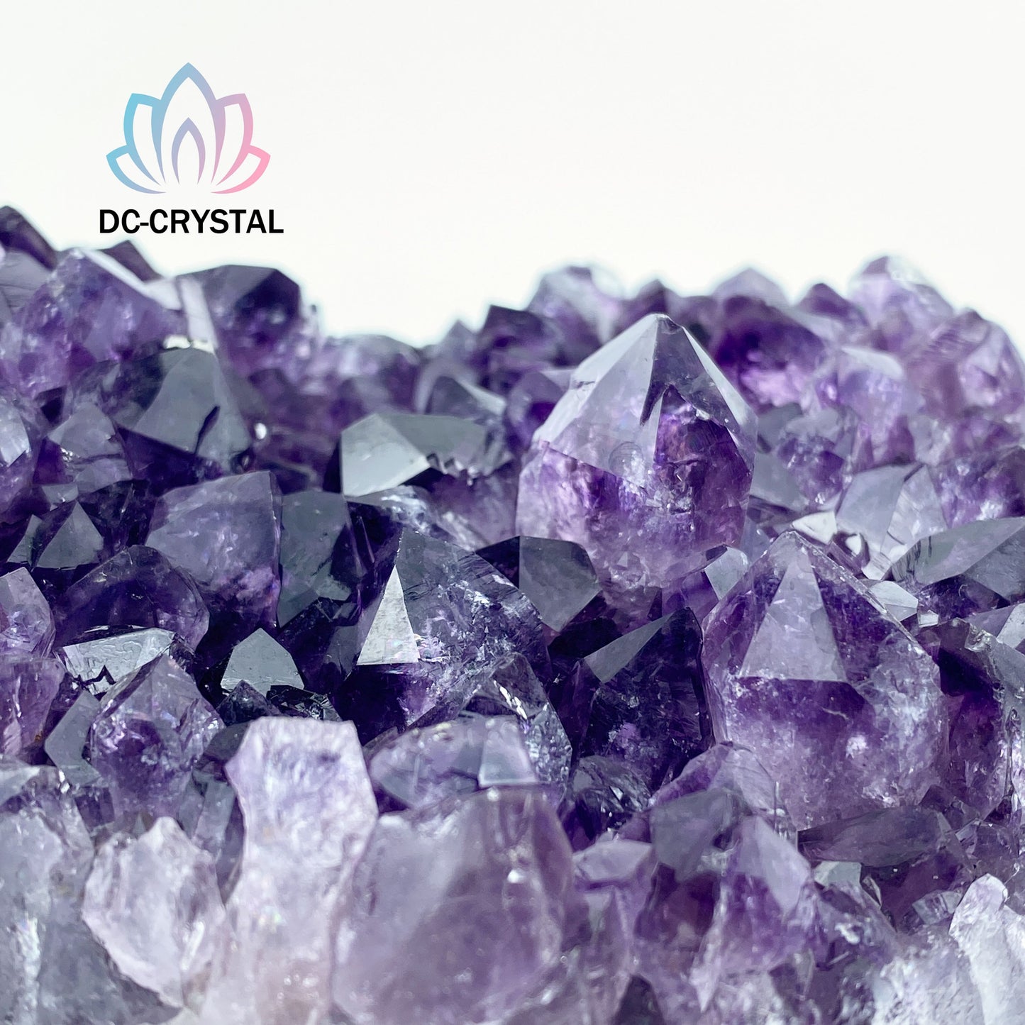 Amethyst cluster heart