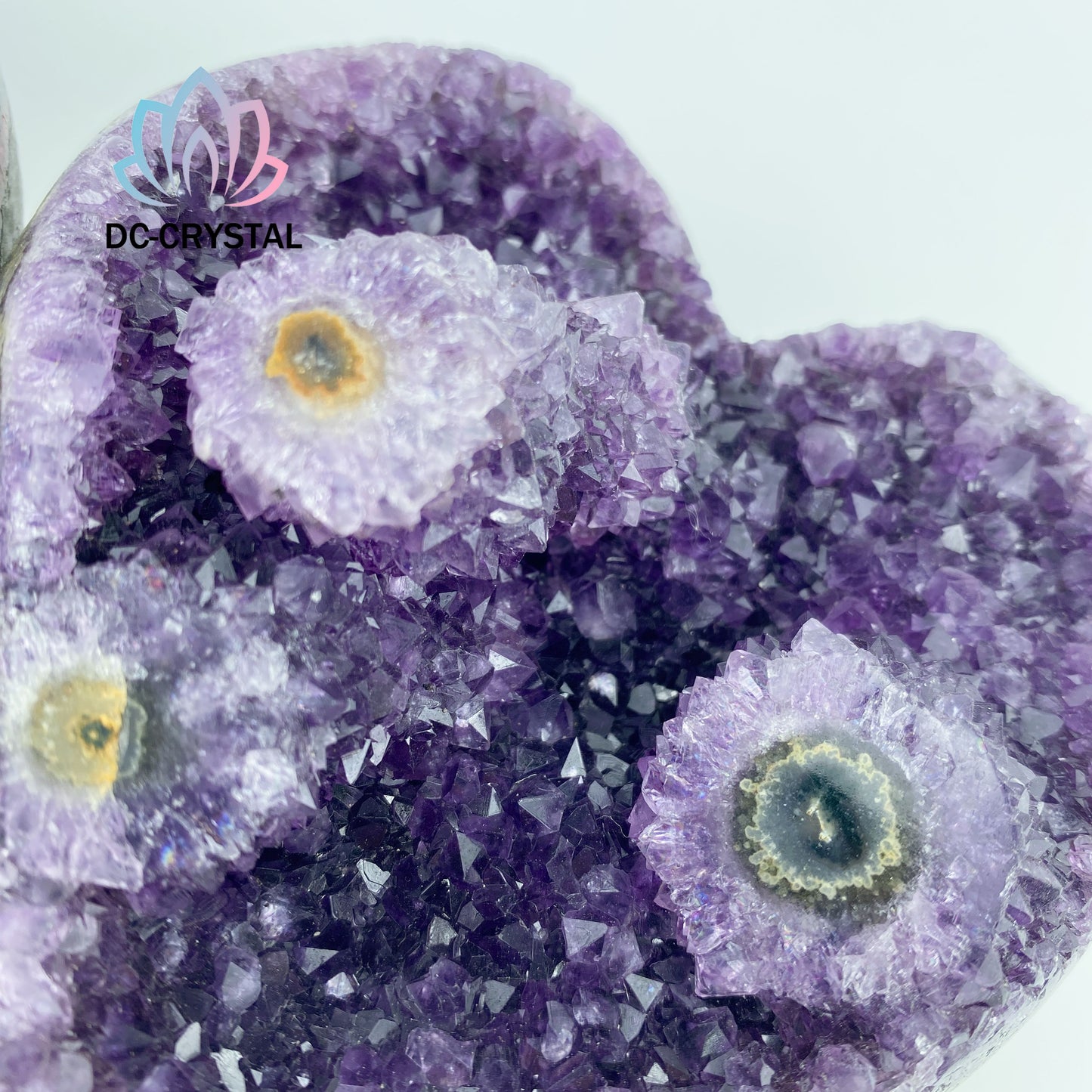 Amethyst cluster heart